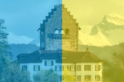 Burg Uster in den ukrainischen Farben